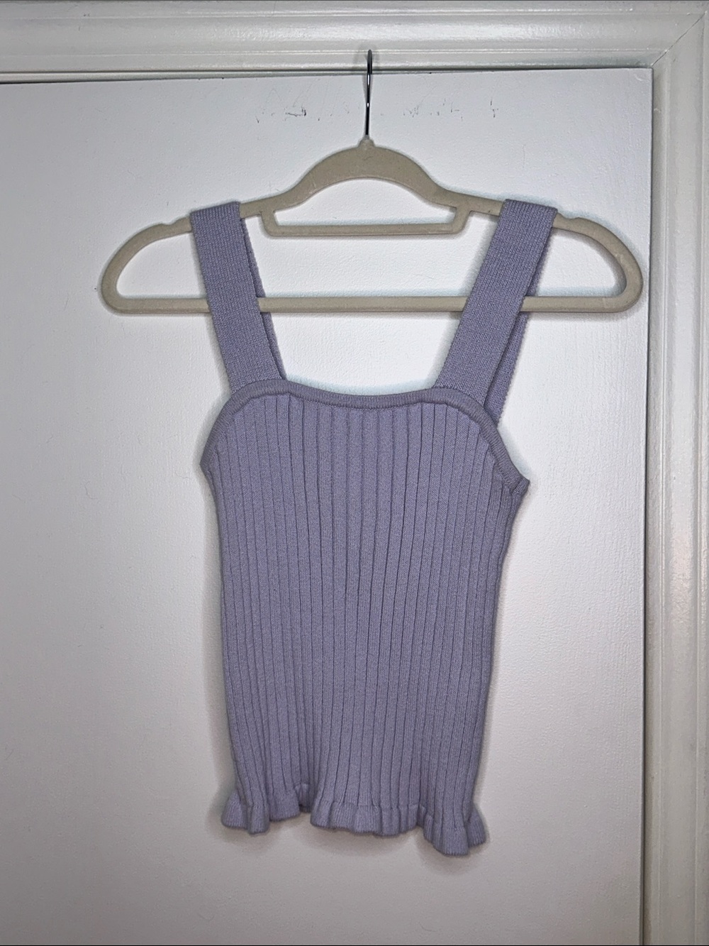 Madewell Lavender Ribbed Knit Tank Top